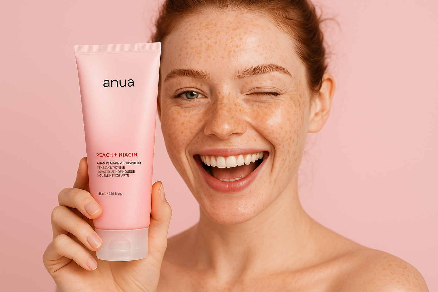 Generated lifestyle image with ANUA product